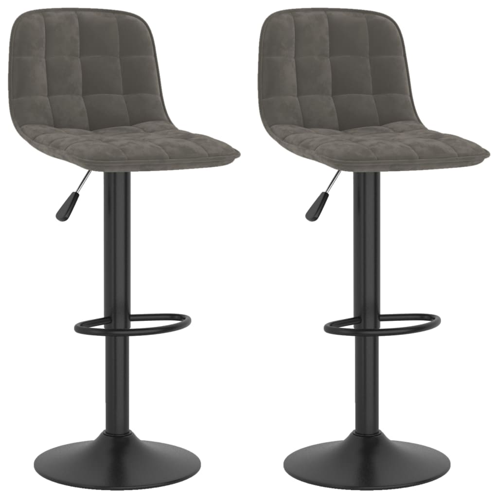 Barhocker 2 Stk. Hellgrün Samt