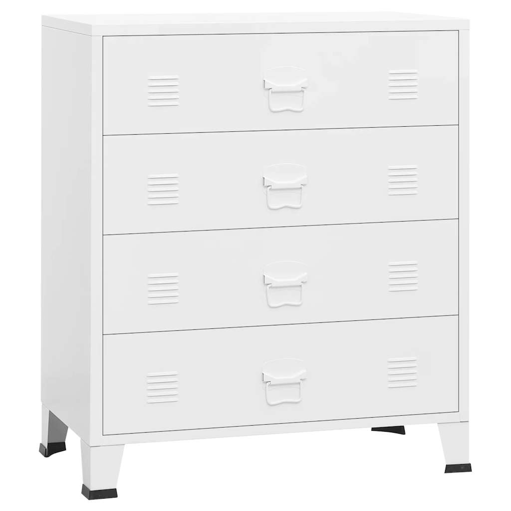 Schubladenschrank Metall Industrie-Stil 78 x 40 x 93 cm Schwarz