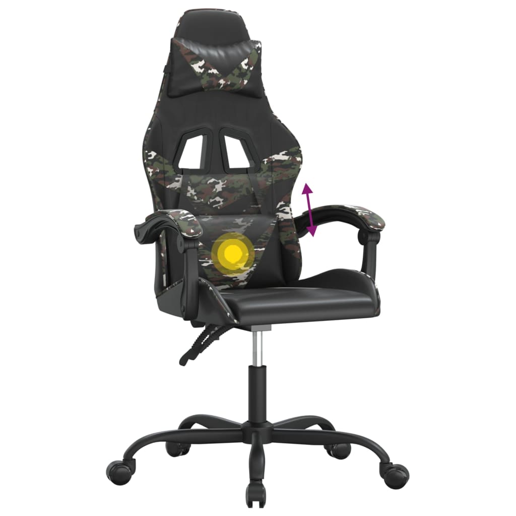 Gaming-Stuhl Drehbar Schwarz und Rot Kunstleder