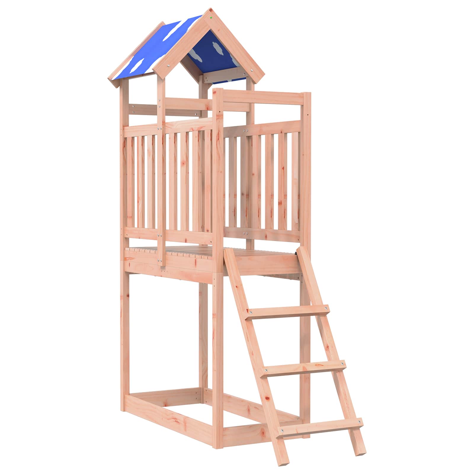 Spielturm Braun 52,5 x 110,5 x 215 cm Massives Kiefernholz