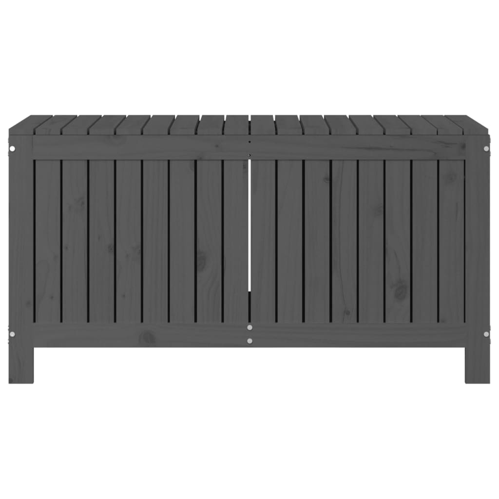 Gartentruhe Grau 76x42,5x54 cm Massivholz Kiefer