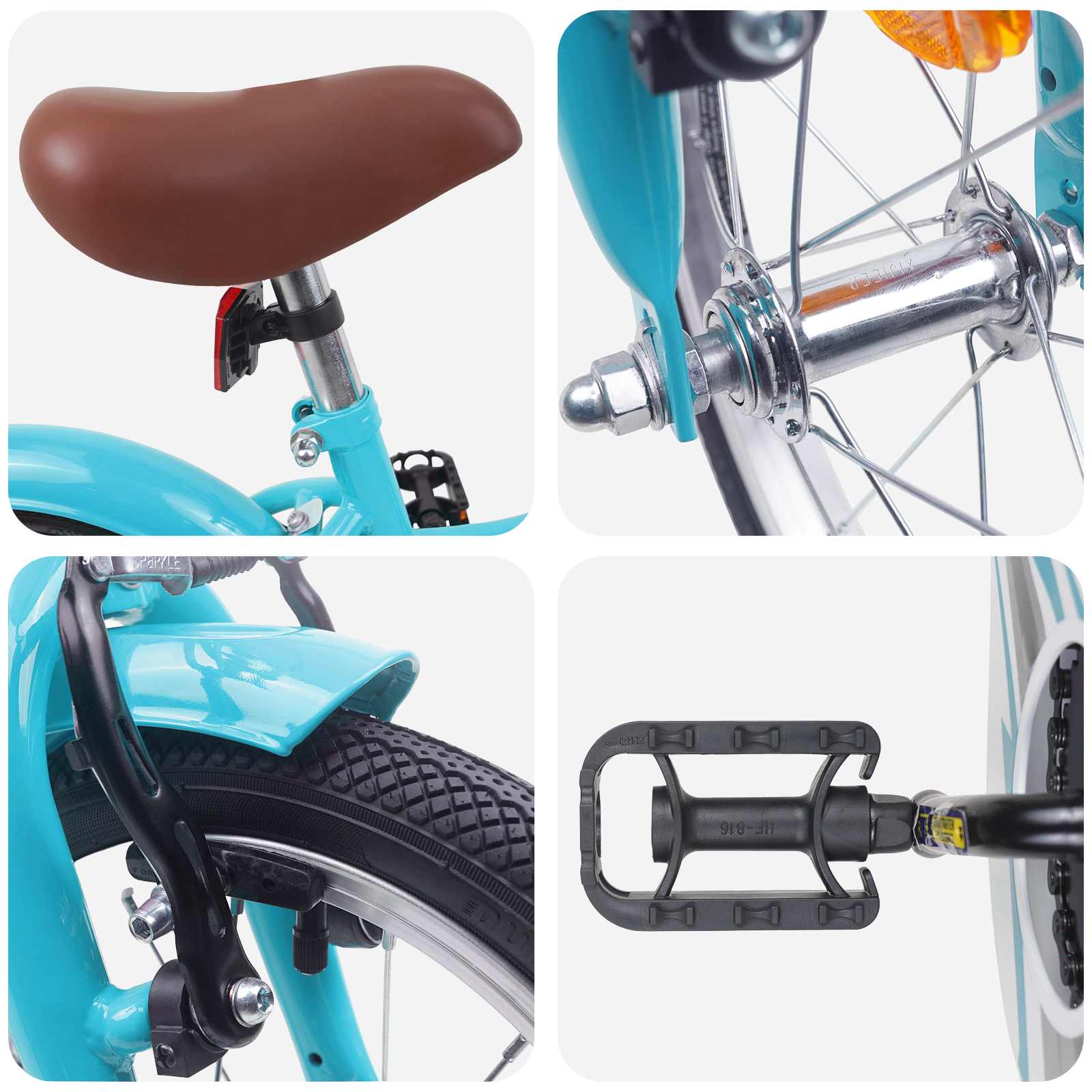 Kinderfahrrad 12 Zoll für 2-4 Jahre alt Hellrosa