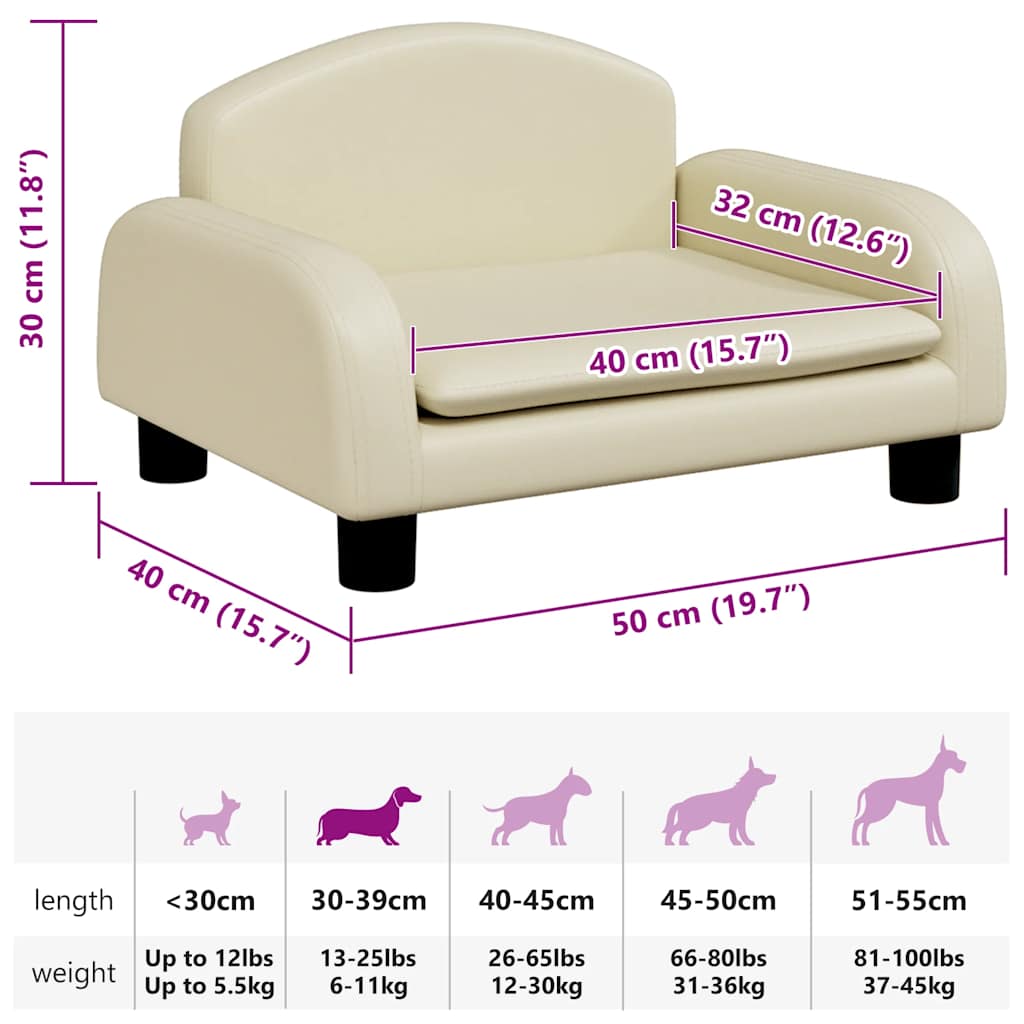 Hundebett Dunkelgrau 70x45x30 cm Stoff