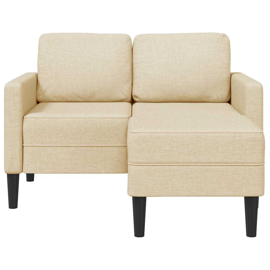 2-Sitzer-Sofa mit Chaiselongue L-Form Hellgrau 125 cm Stoff
