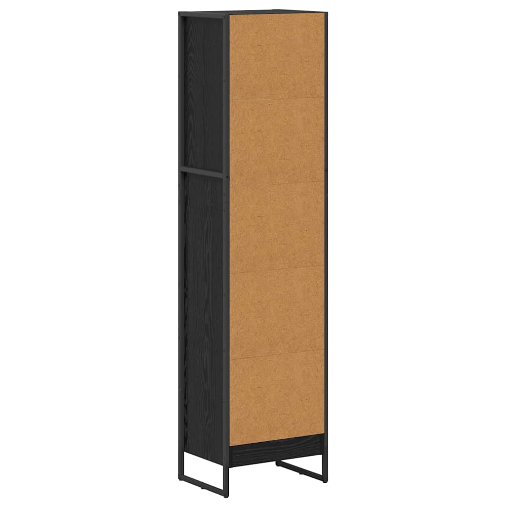Bücherregal 2 pcs Schwarz Eichen-Optik 60 x 30 x 189,5 cm