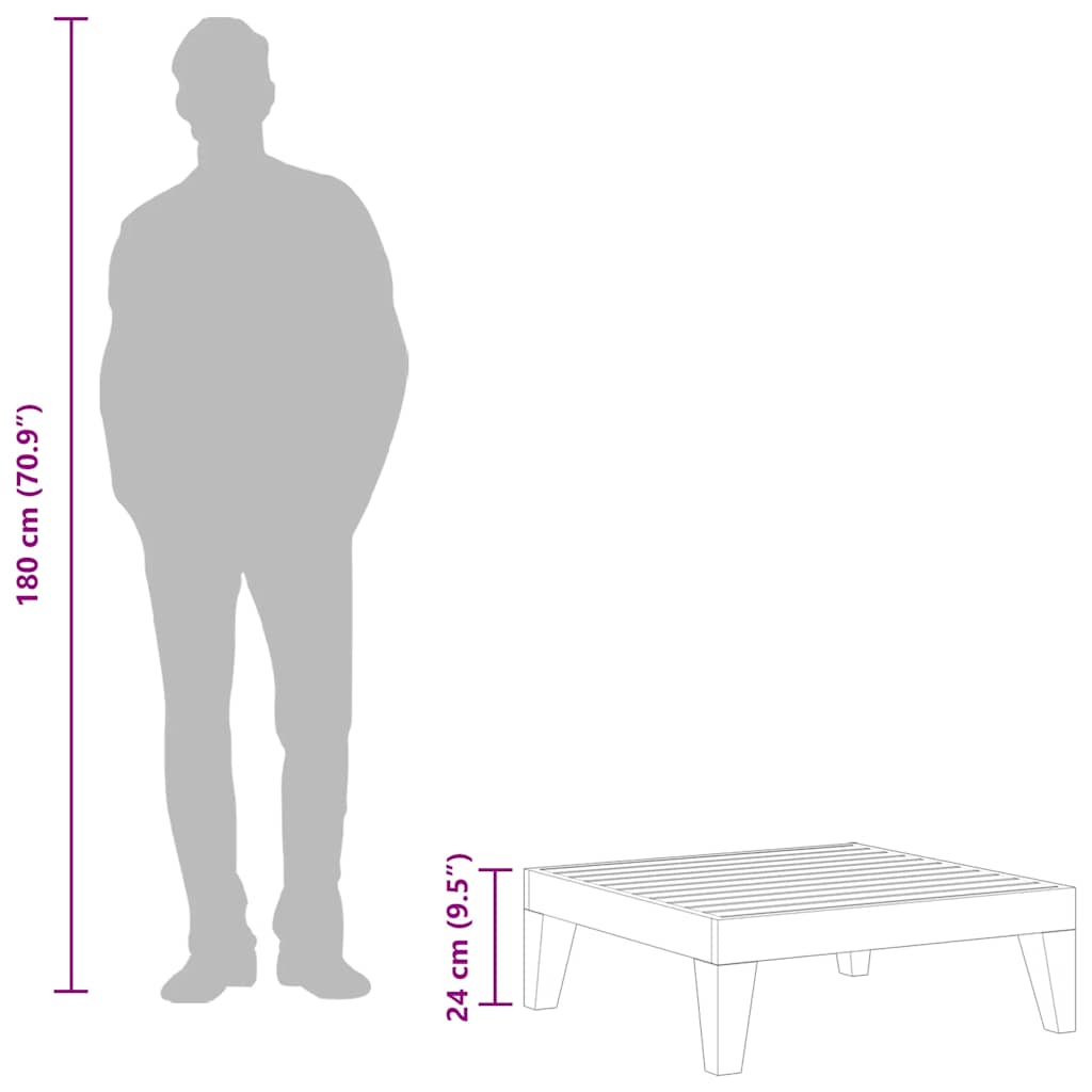 2-tlg. Garten-Lounge-Set mit Auflagen Massivholz Akazie
