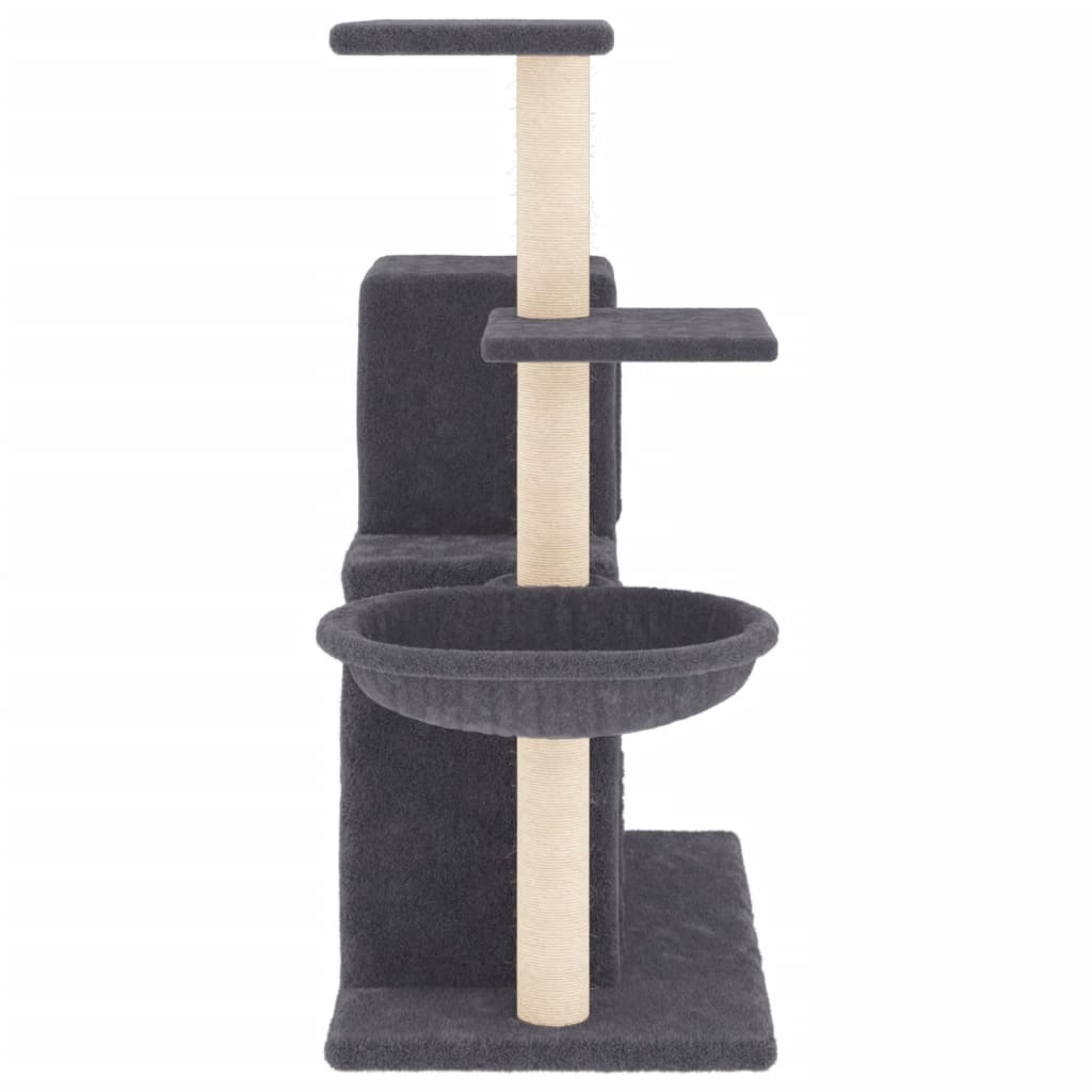 Kratzbaum mit Sisal-Kratzsäulen Creme 83 cm