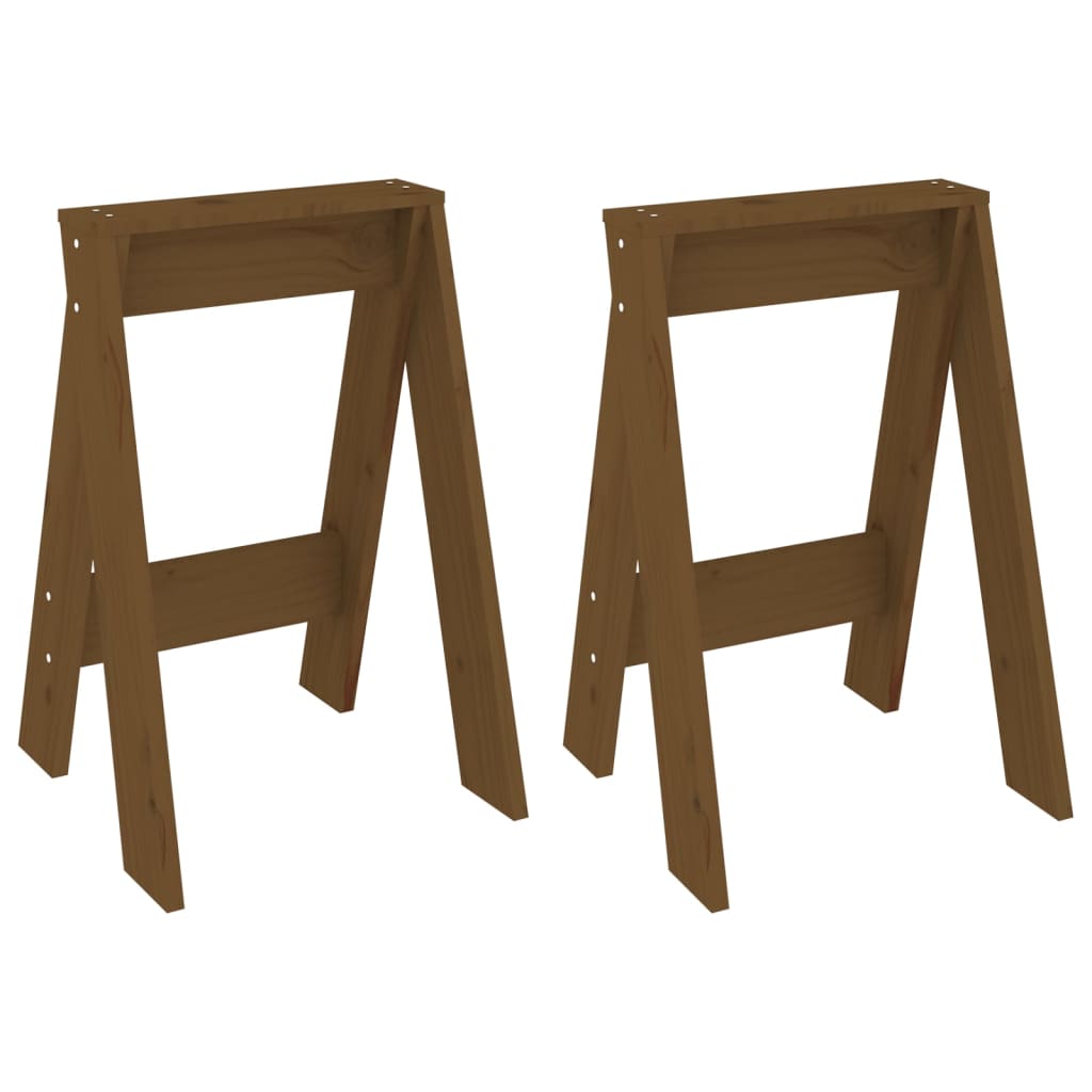 Hocker 2 Stk. 40x40x45 cm Massivholz Kiefer