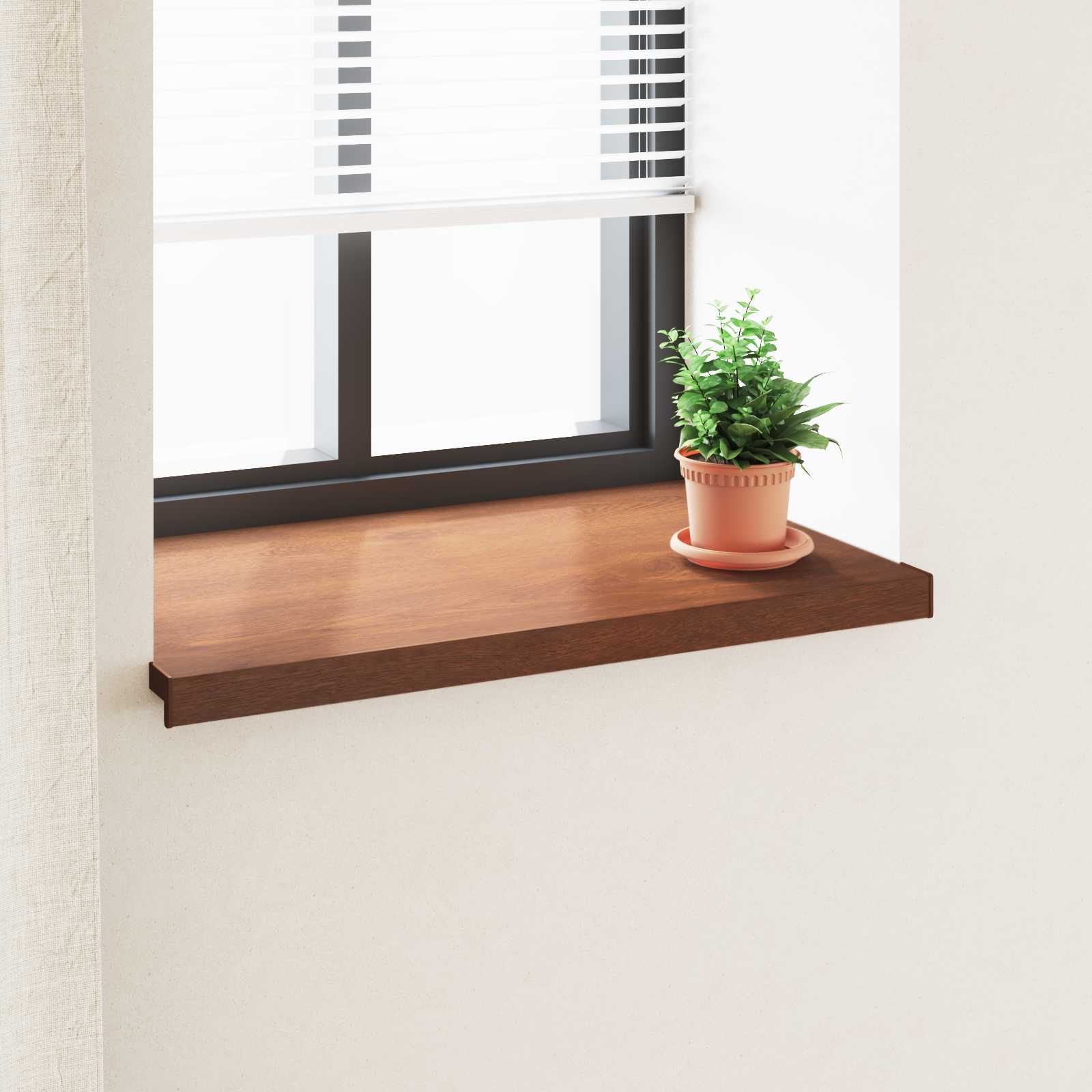 Fensterbank Weiß 60 x 10 x 4,5 cm PVC