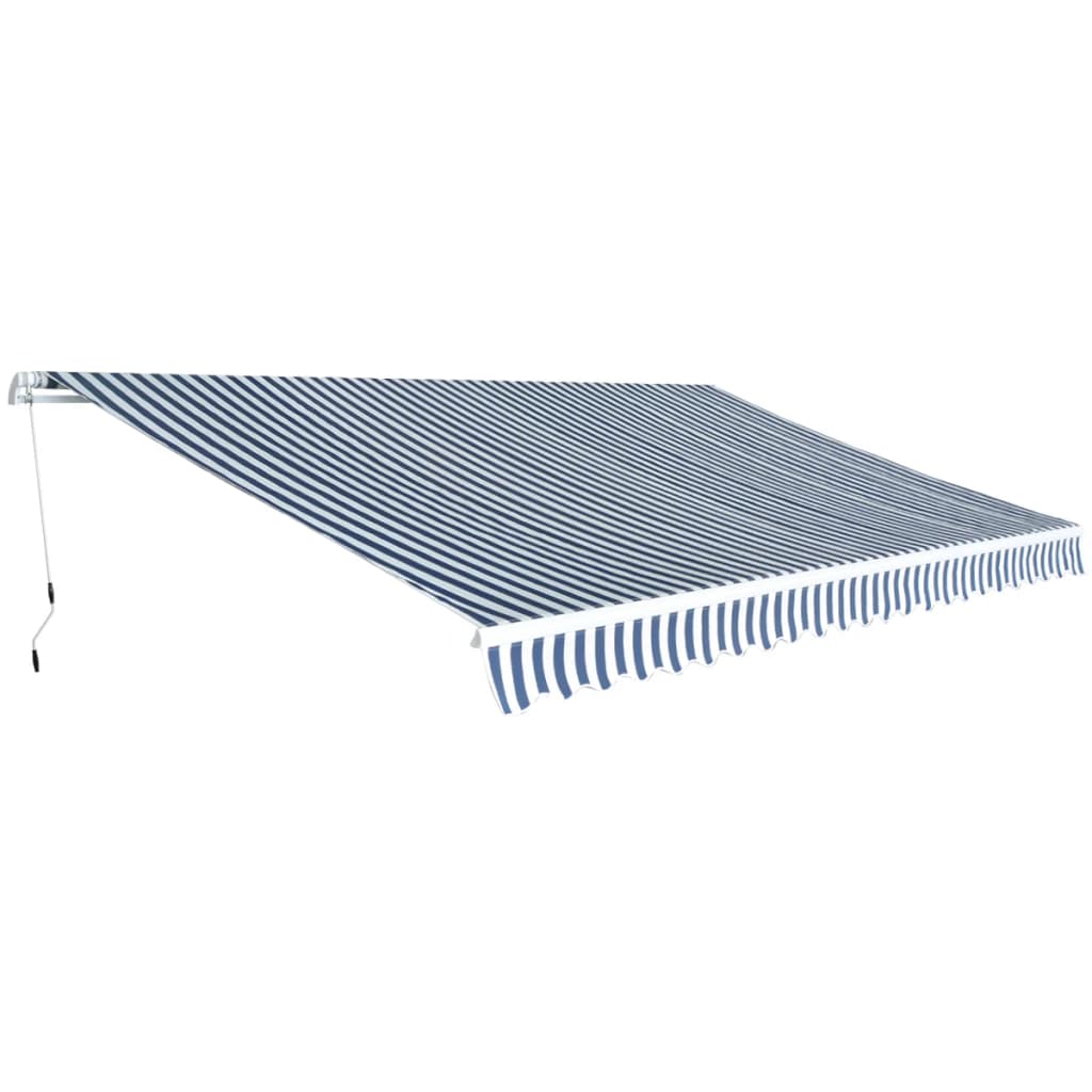 Gelenkarmmarkise 350 cm Blau/Weiß