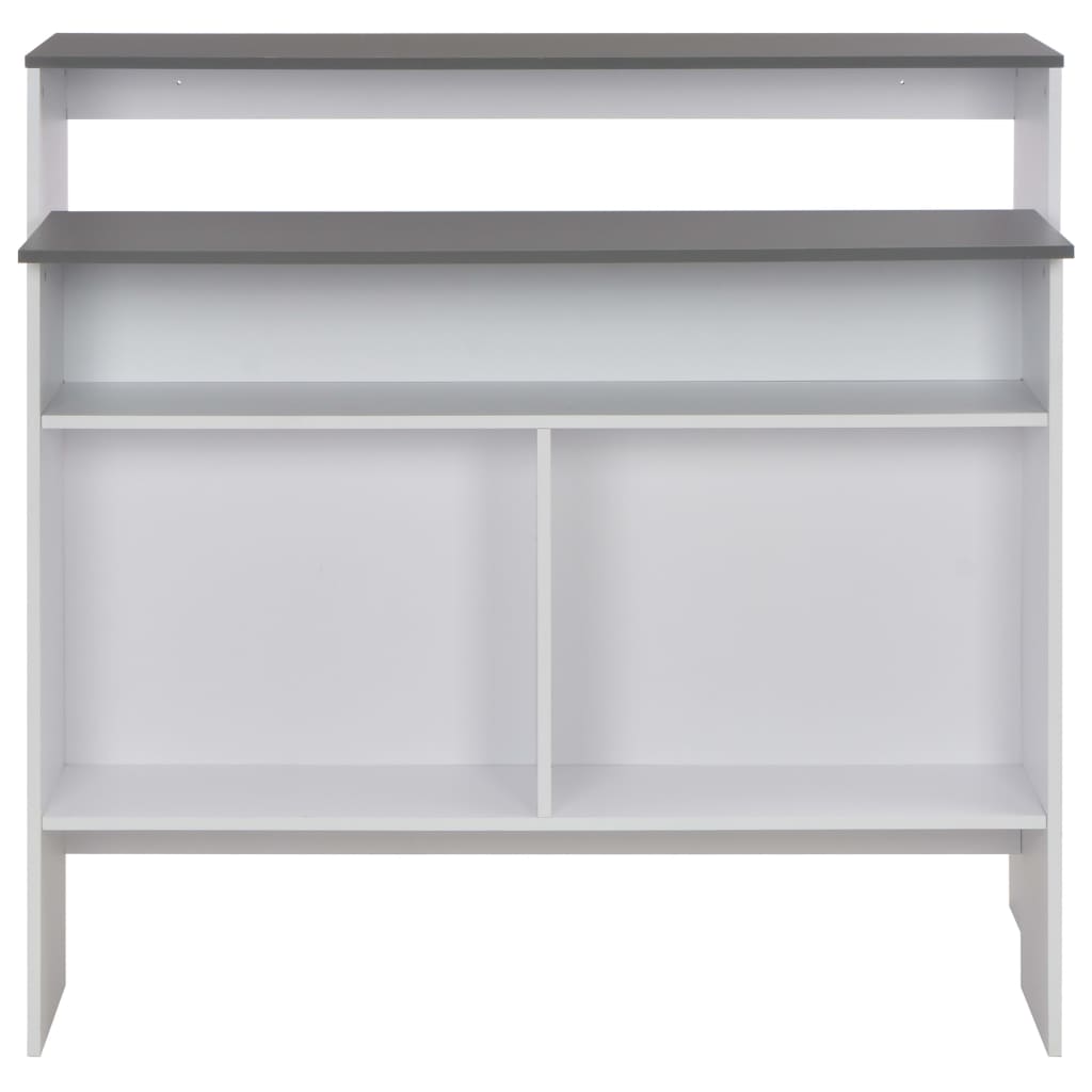 Bartisch mit 2 Tischplatten Weiß 130x40x120 cm