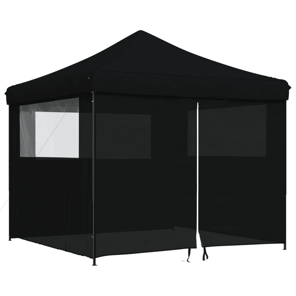 Partyzelt Faltbar Pop-Up Schwarz 292x292x315 cm
