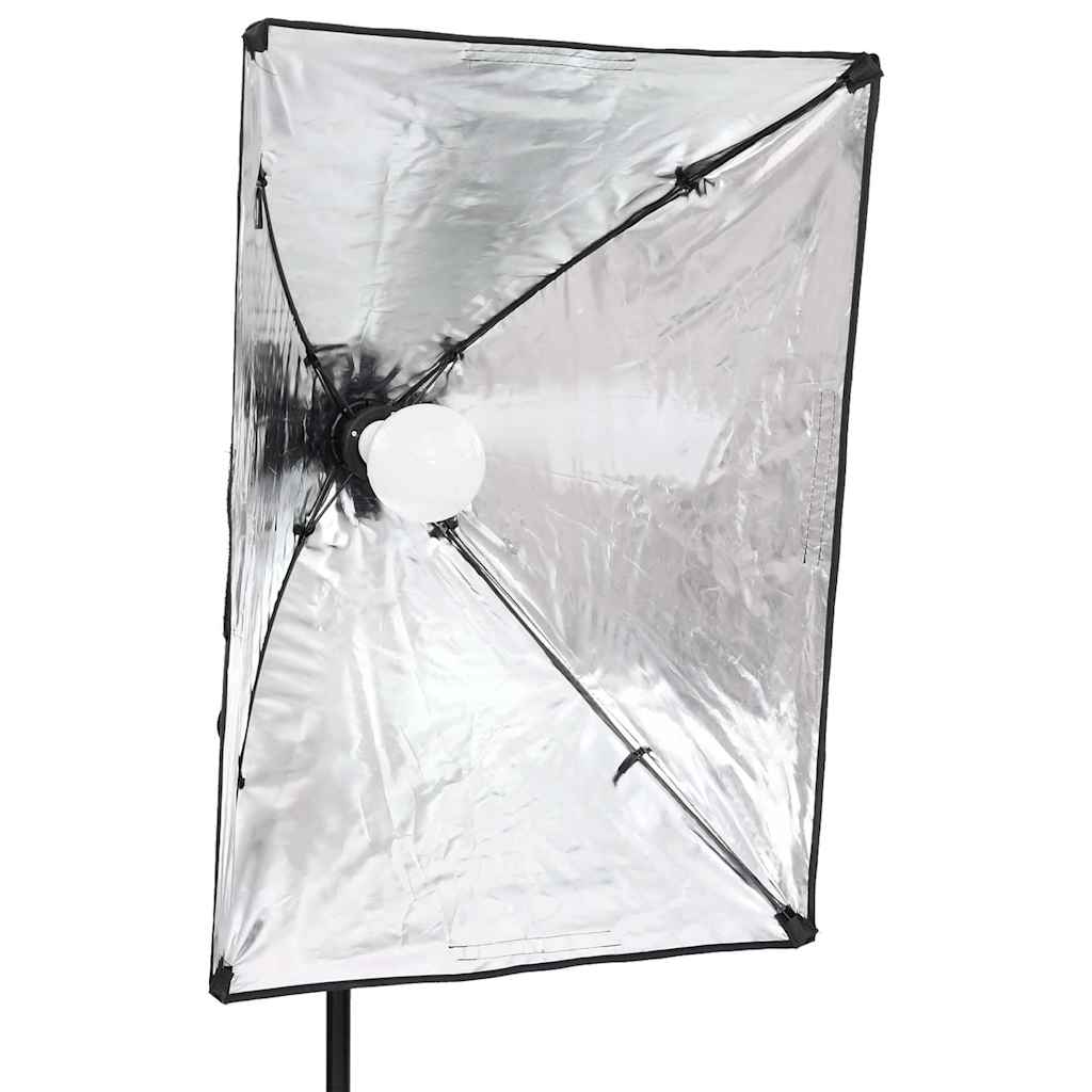 Professionelle Studioleuchten 2 Stk. 40x60 cm Stahl Schwarz