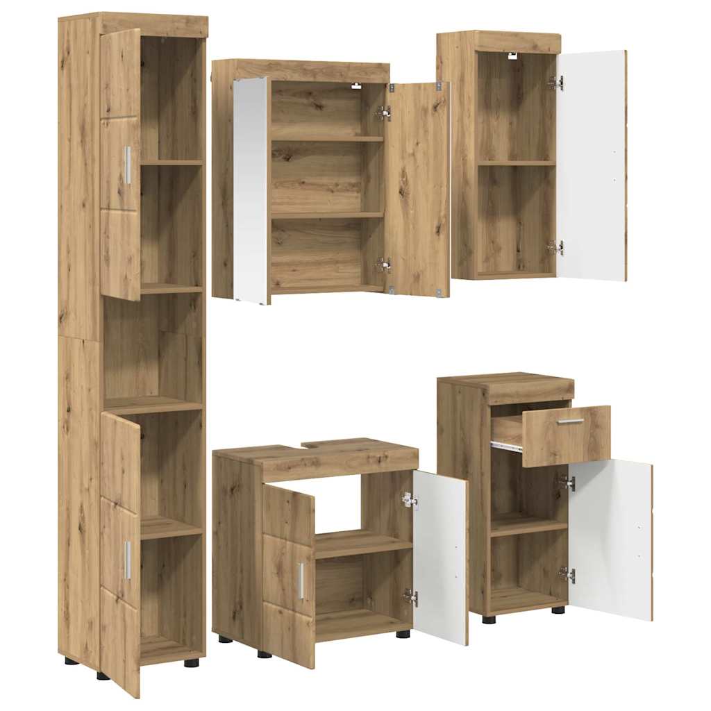 Badezimmermöbel-Set TULUM 2 pcs Weiß 60 x 34 x 63 cm