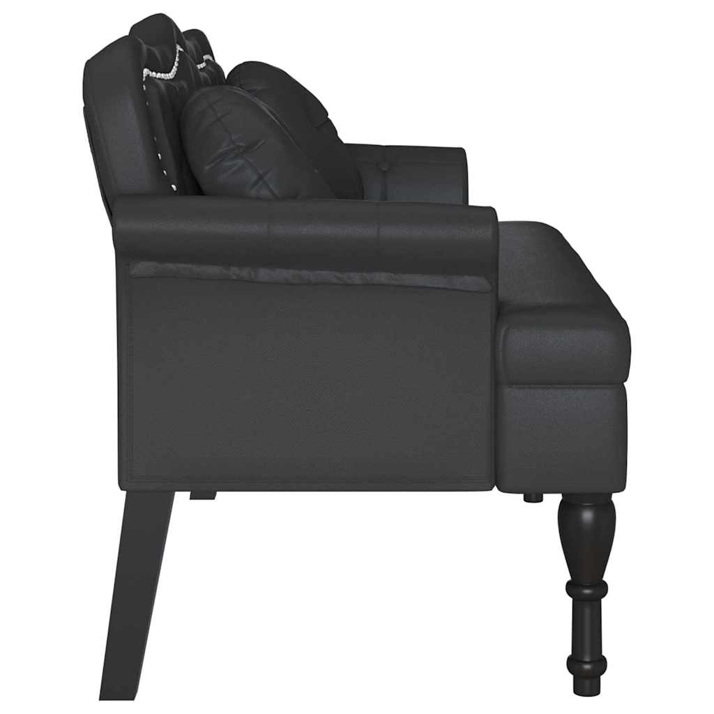Chesterfield Bank Creme 120,5 x 65 x 75 cm Kunstleder