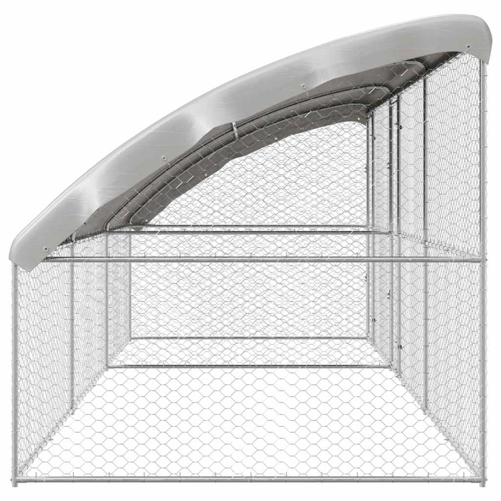 Hundekäfig 2 pcs Silber 4 x 2 x 2 m Verzinkter Stahl