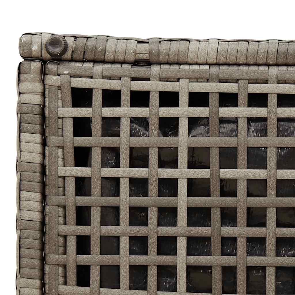 Gartenhocker mit Kissen 2 Stk. Schwarz 40x40x43 cm Poly Rattan
