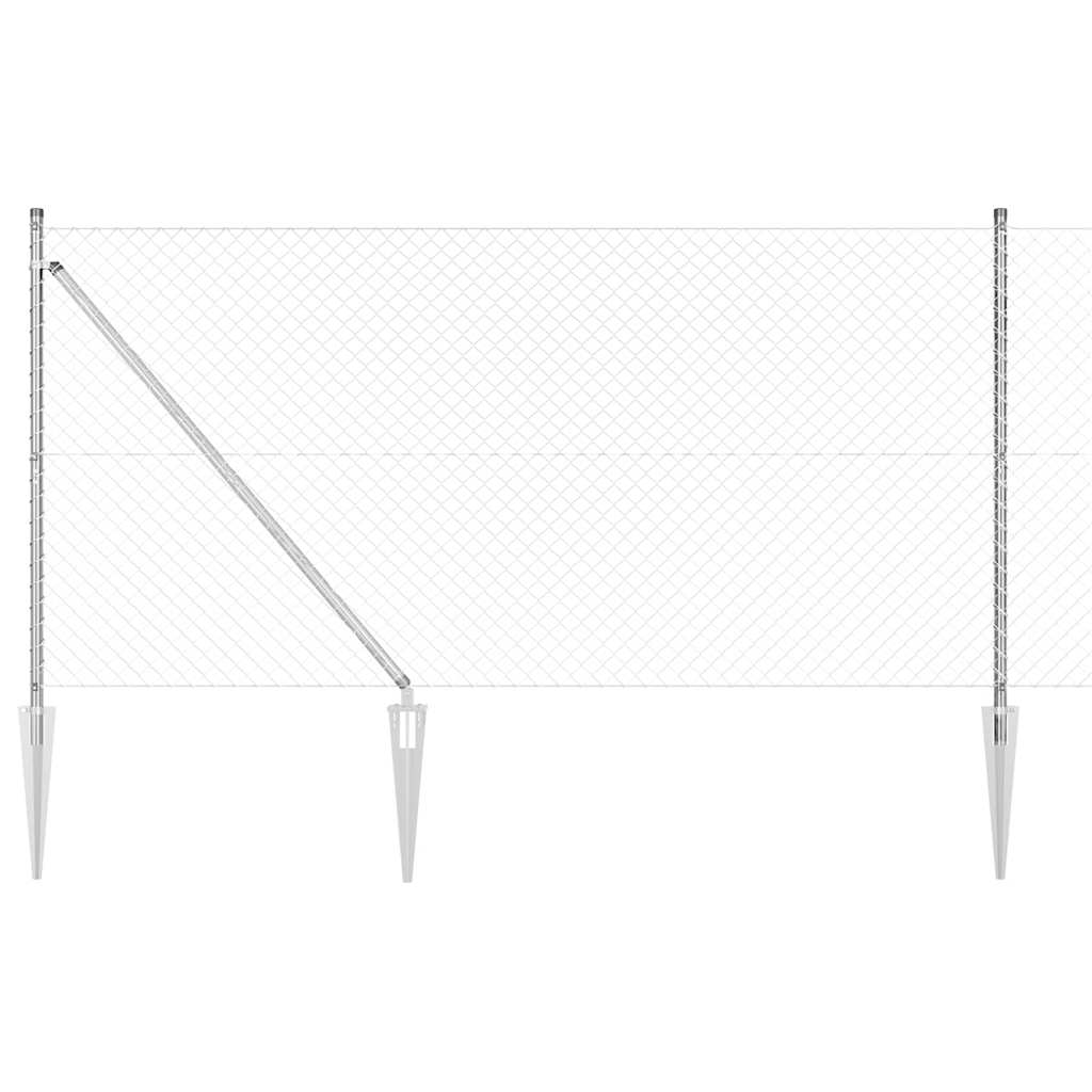 Outdoor Kettenglied-Zaun Erdfixierung 10 x 0,4 m Grün Netz