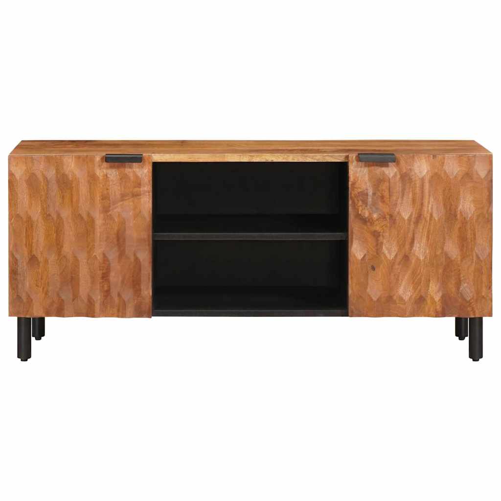 TV-Schränk mit Tür Weiße gewaschene Oberfläche 105 x 33 x 46 cm