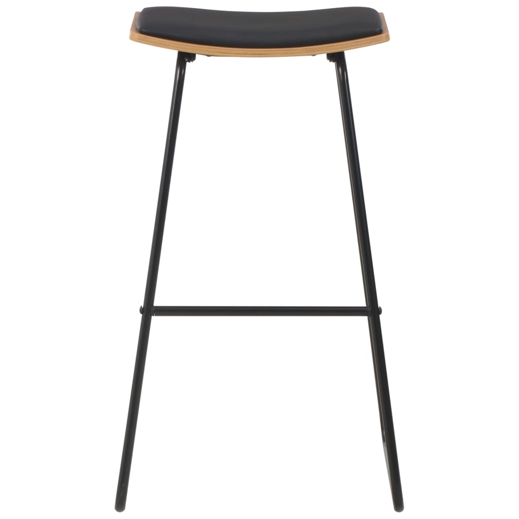 Barhocker 2 Stk. Schwarz Stahl