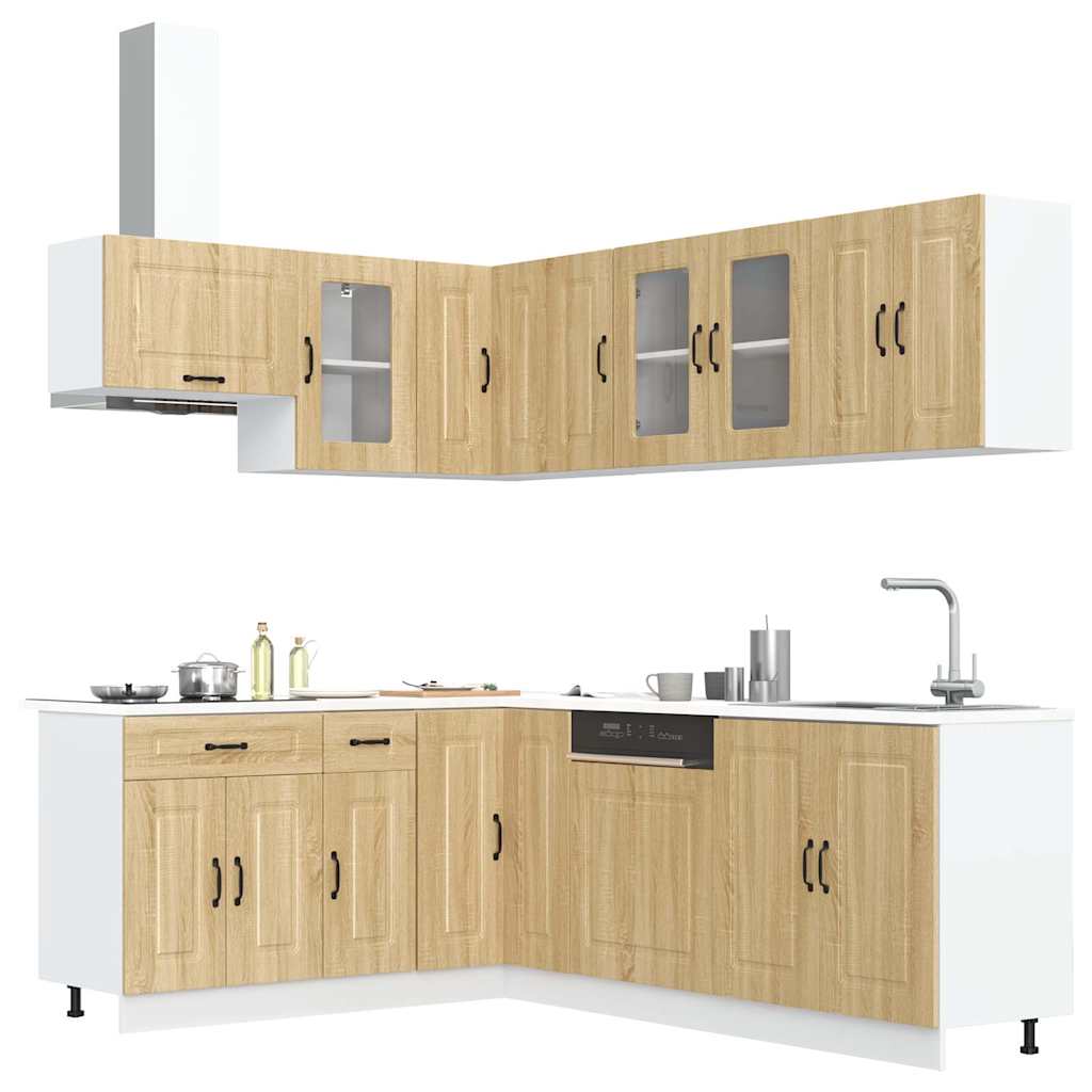 11-tlg. Küchenschrank-Set Kalmar Weiß Holzwerkstoff