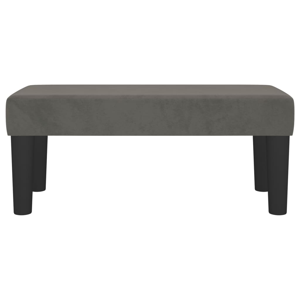 Sitzbank Hellgrau 70x30x30 cm Samt