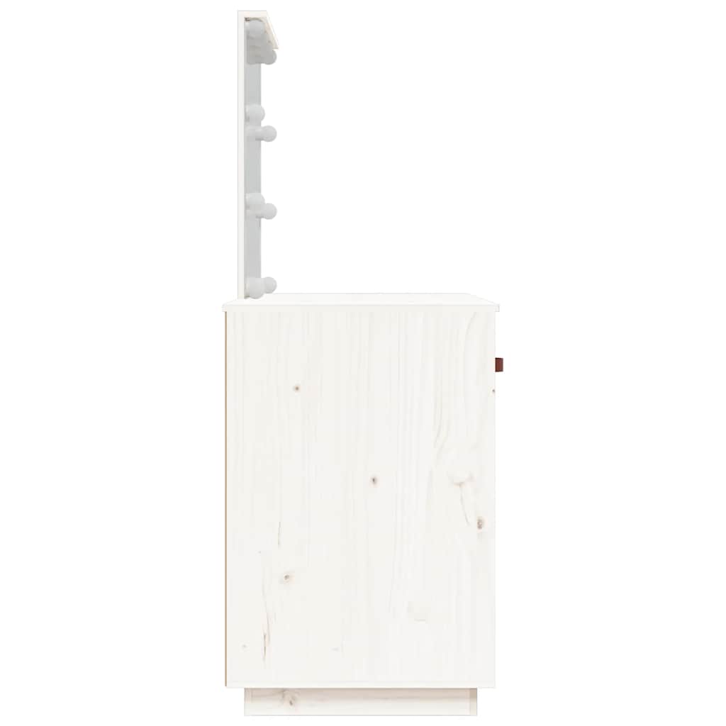 Schminktisch mit LED 95x50x133,5 cm Massivholz Kiefer