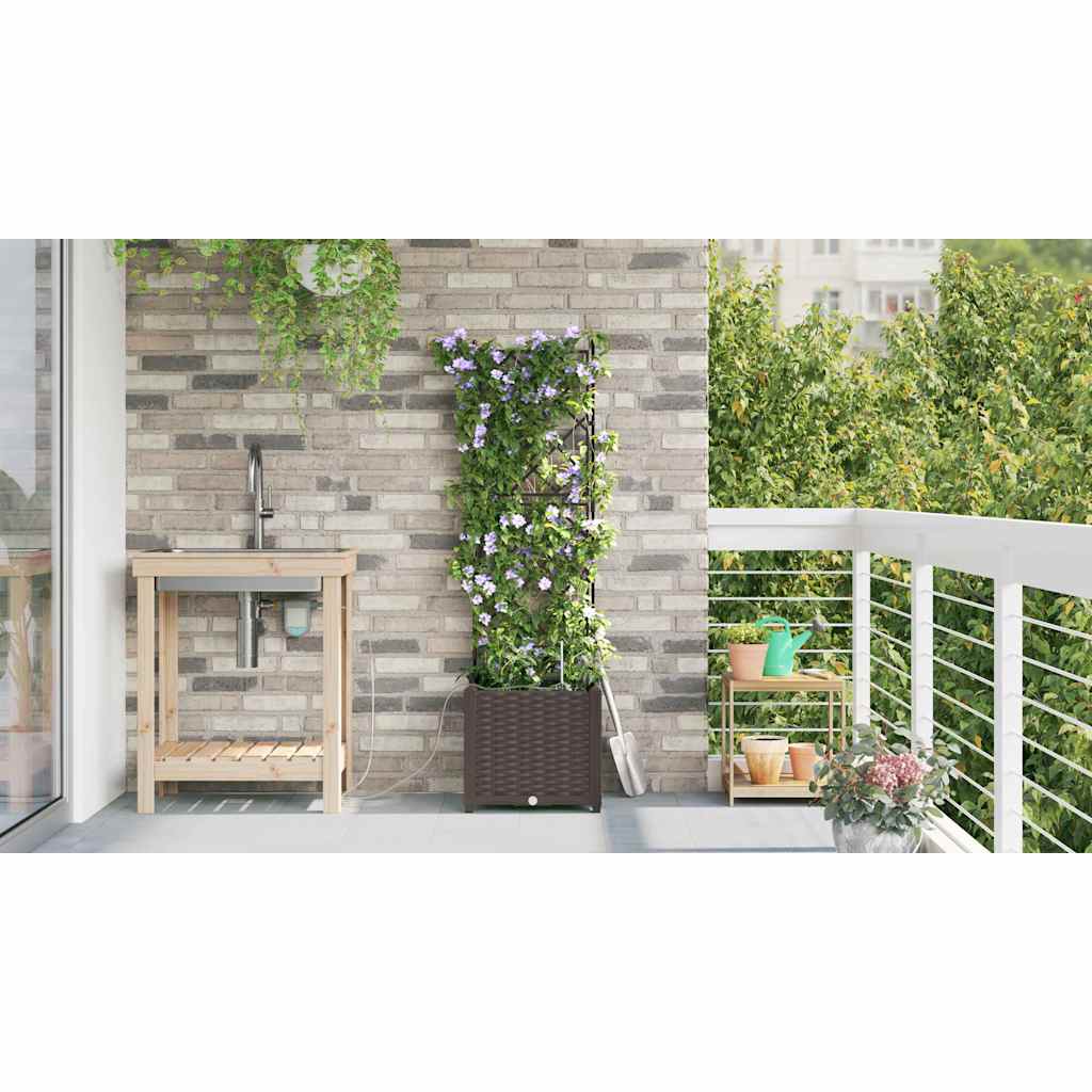 Garten-Pflanzgefäß 4 Stk. Braun 160 x 40 x 22 cm PP