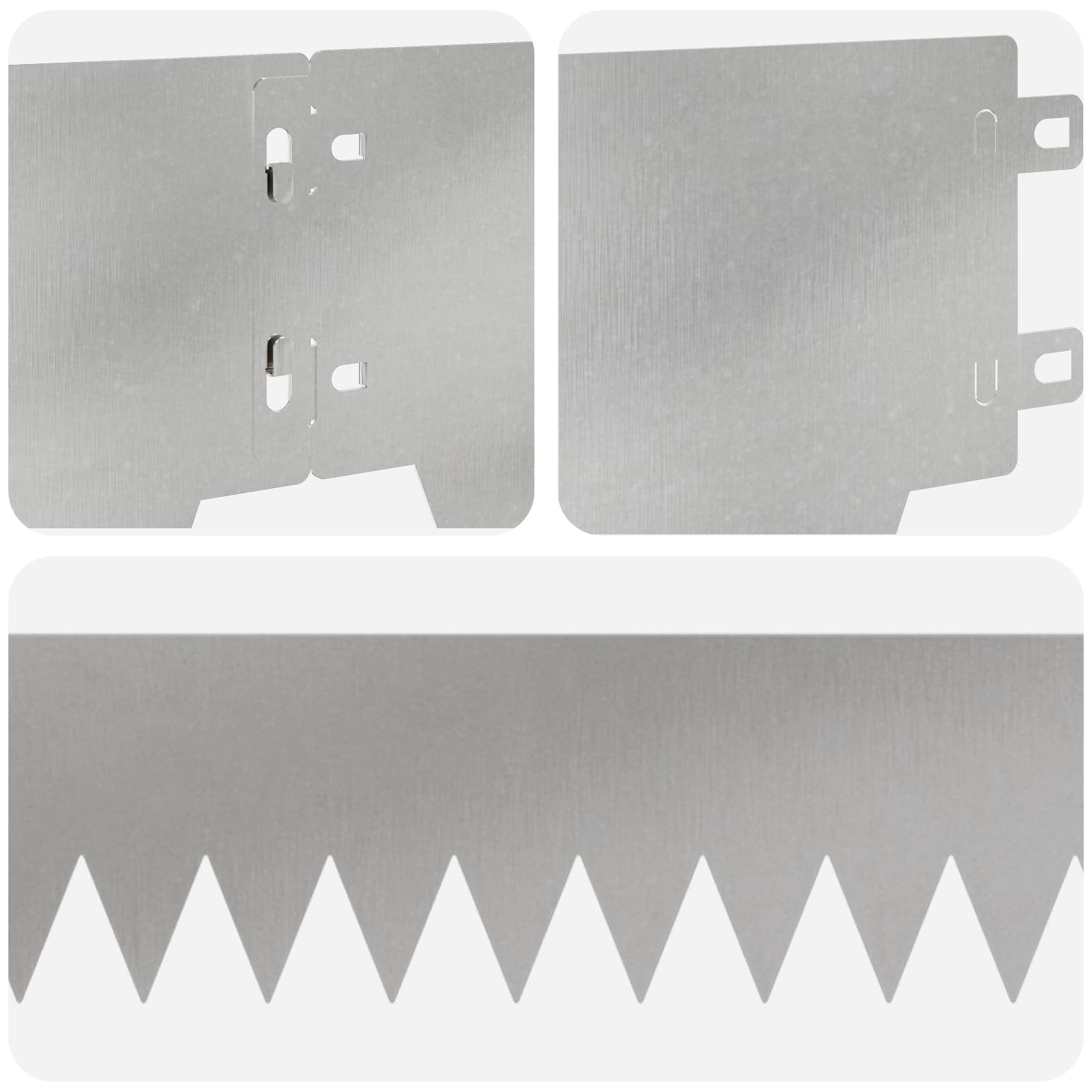 Raseneinfassung 10 pcs Länge Höhe 103 x 15 cm Stahl Schwarz
