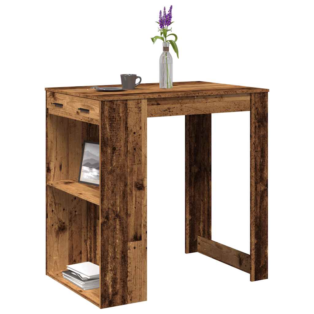 Bartisch Weiß 102x70x103,5 cm Holzwerkstoff