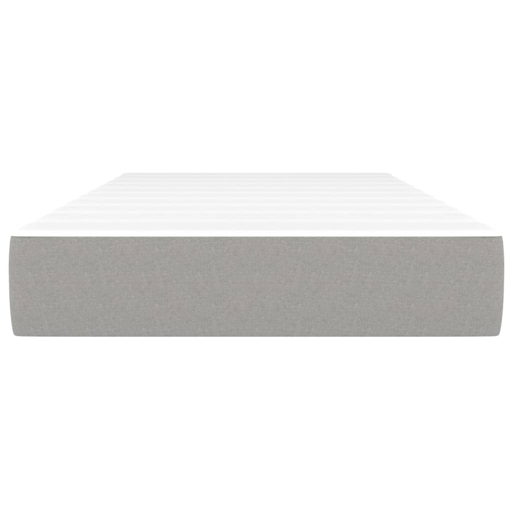 Taschenfederkernmatratze Mittel Hellgrau 80x200x20 cm Stoff