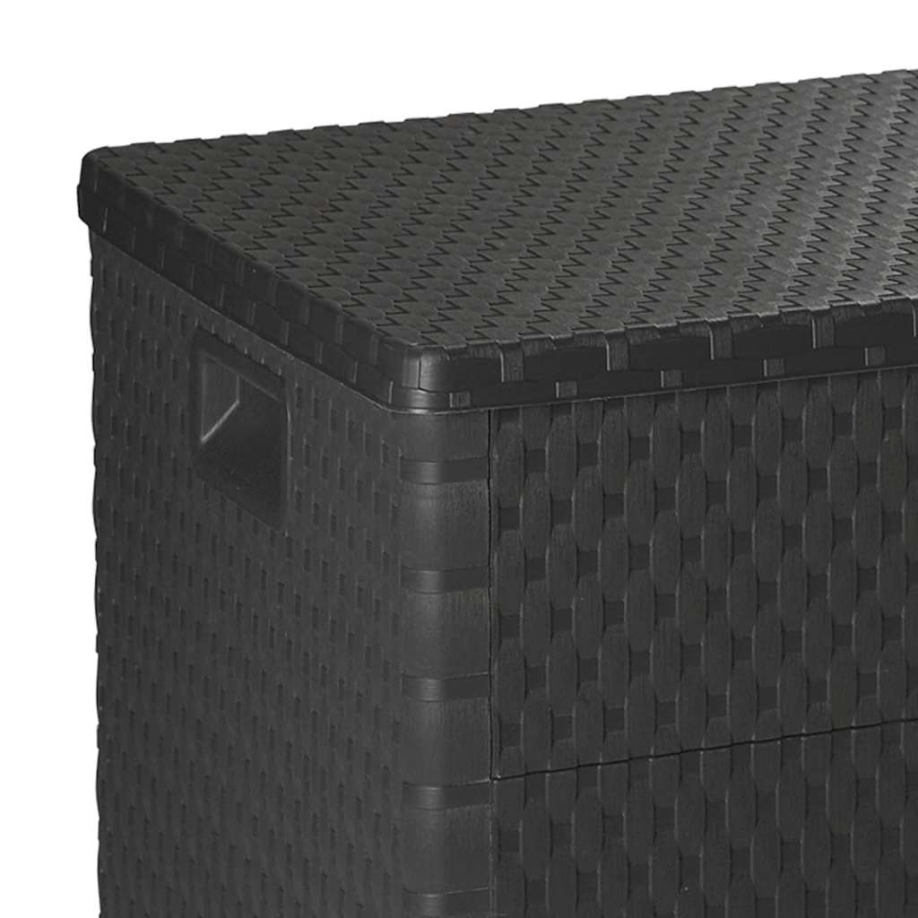 Garten-Aufbewahrungsbox Braun 120x56x63 cm PP Rattan