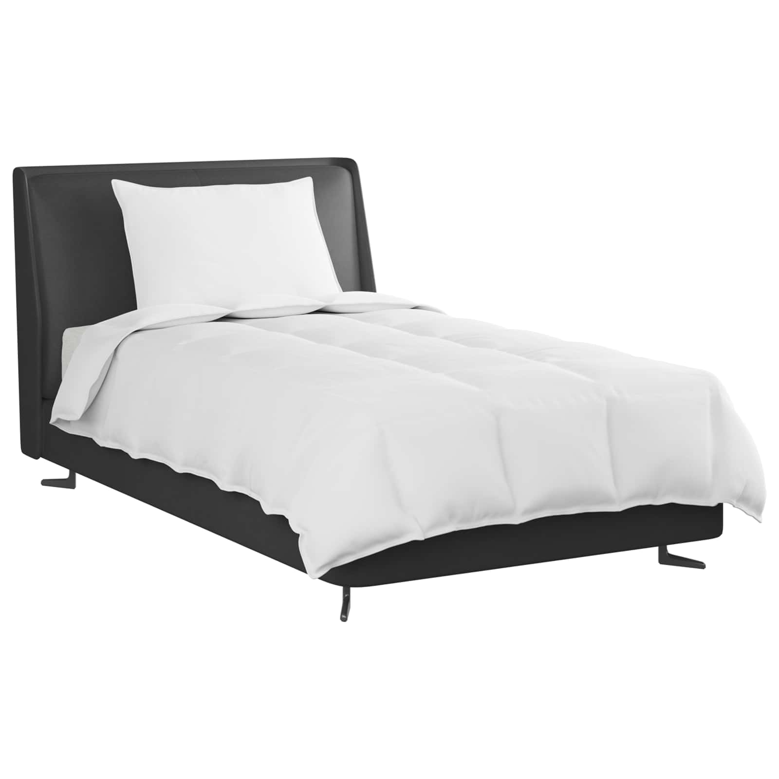 2-in-1 Bettdecke mit Kissen 2 pcs Weiß Daunenfeder