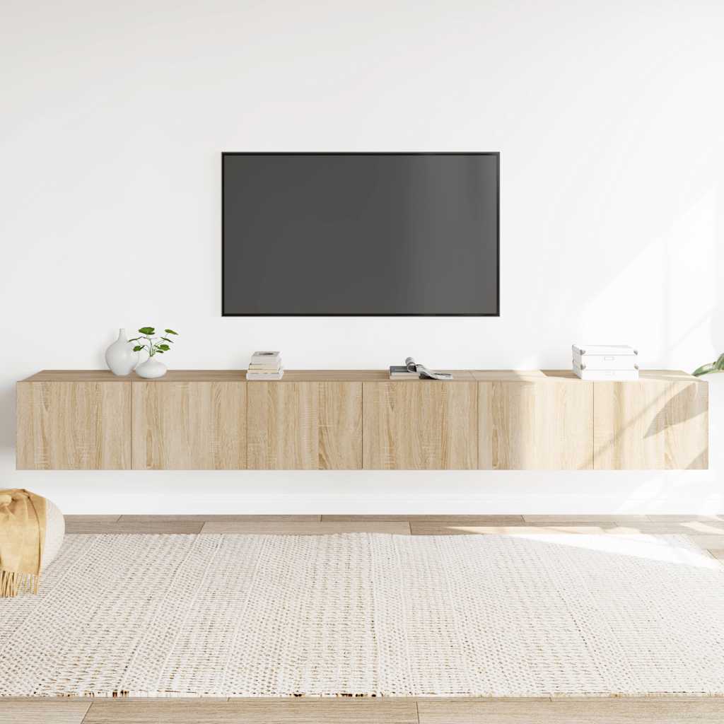 3-tlg. TV-Schrank-Set Weiß Holzwerkstoff