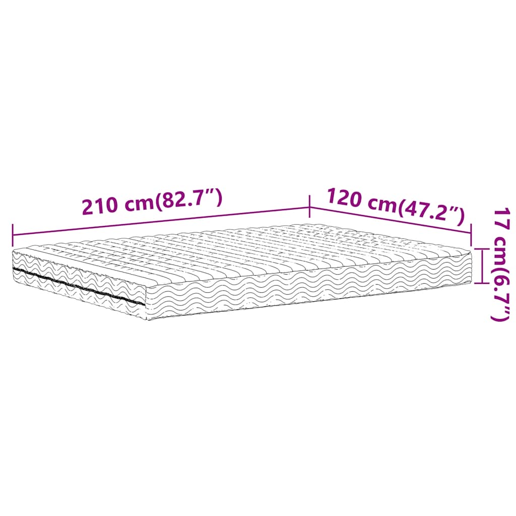 Schaumstoffmatratze Weiß 80x200 cm Härtegrad H2 H3