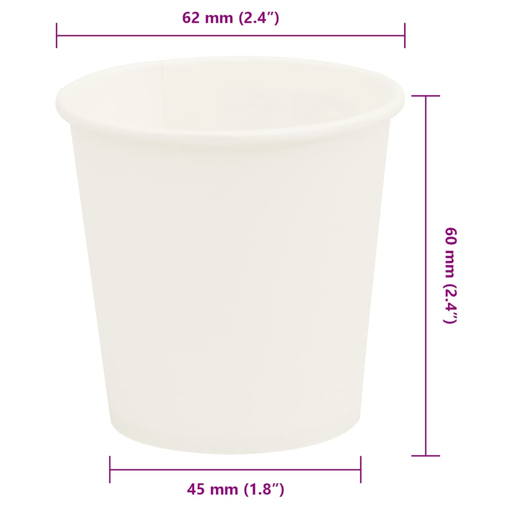 Pappbecher 1000 Stk. 12oz 300ml Weiß