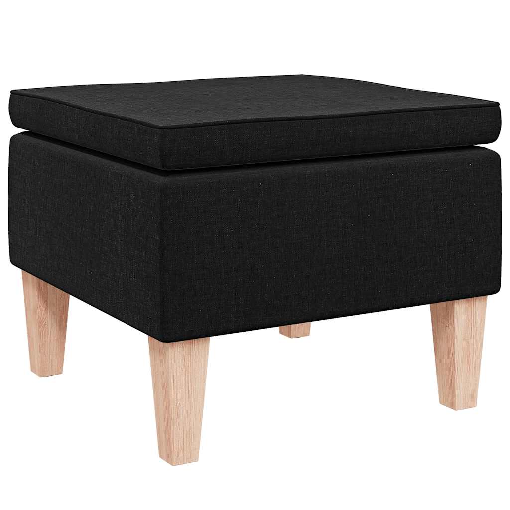 Hocker mit Holzbeinen Weinrot Stoff