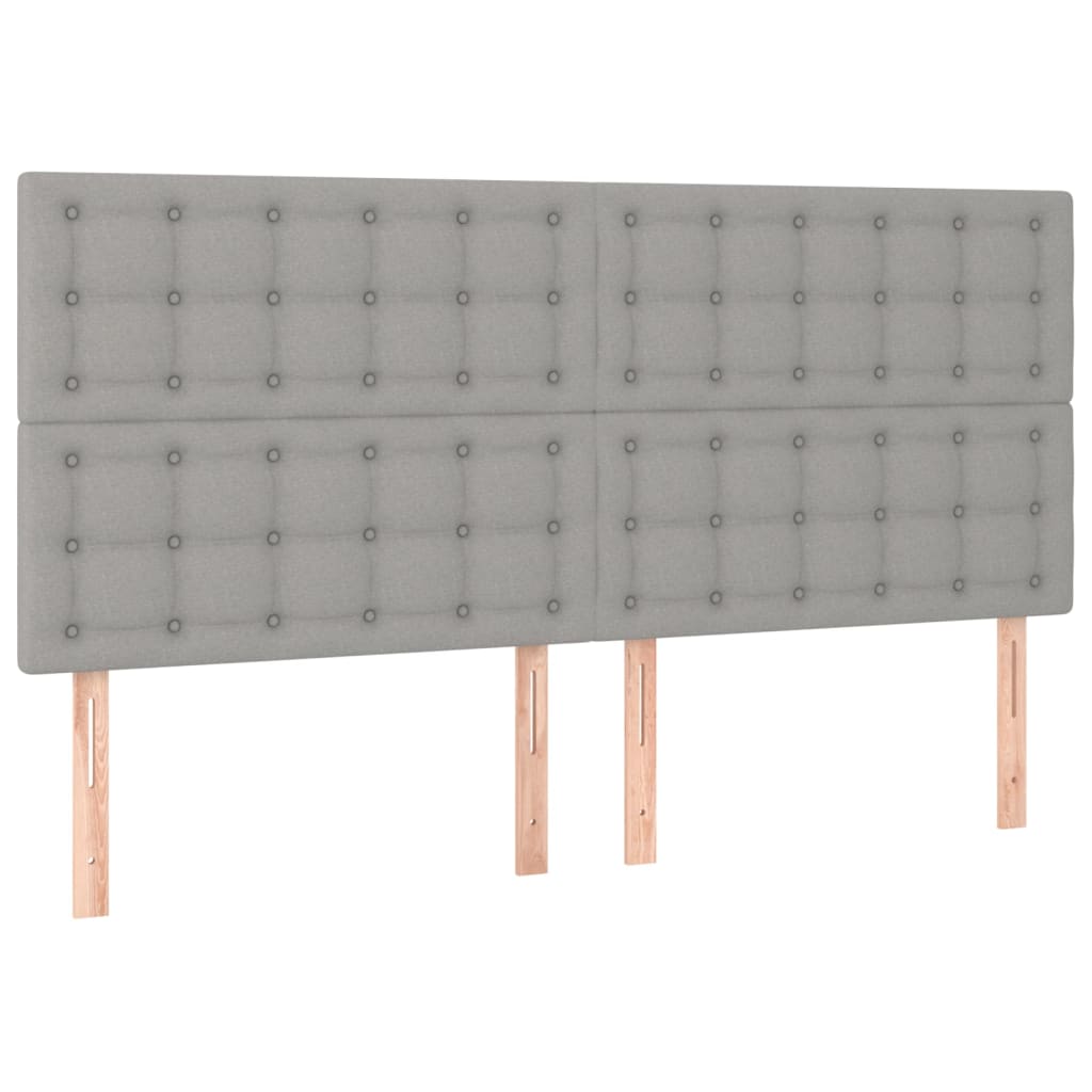 Kopfteil Hellgrau 80x5x118/128 cm Stoff