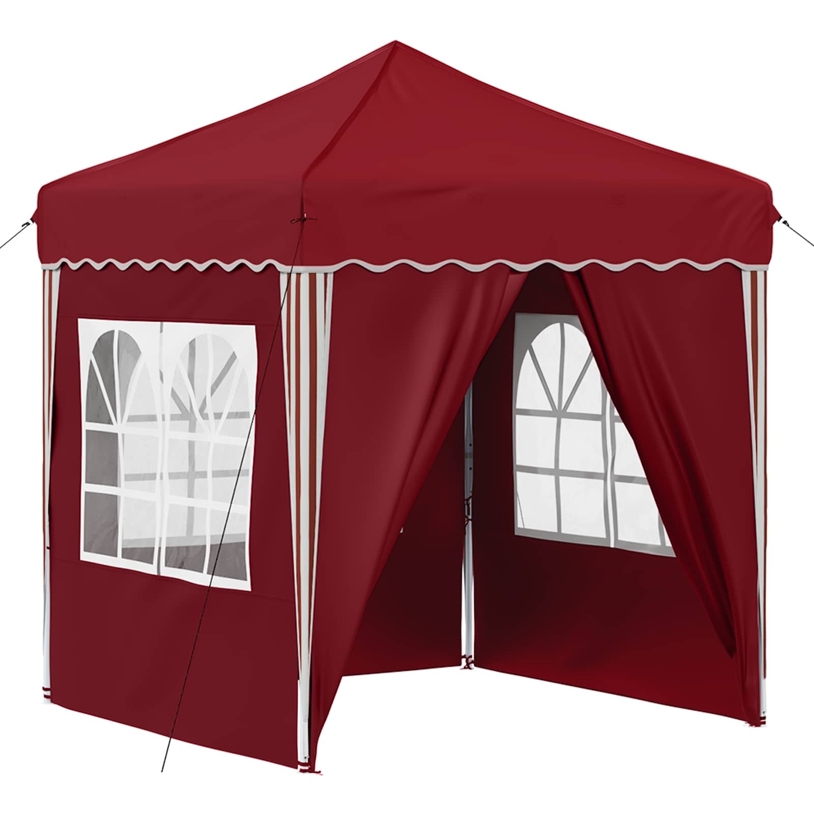 Pop-up Partyzelt 195 x 195 x 245 cm Creme Oxford-Stoff