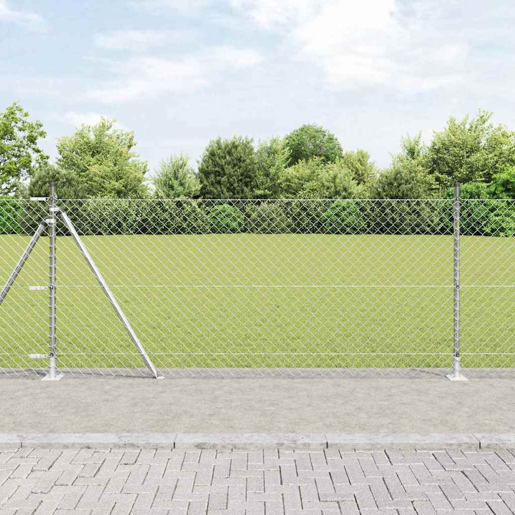 Outdoor Kettenglied-Zaun Erdfixierung 10 x 0,4 m Grün Netz