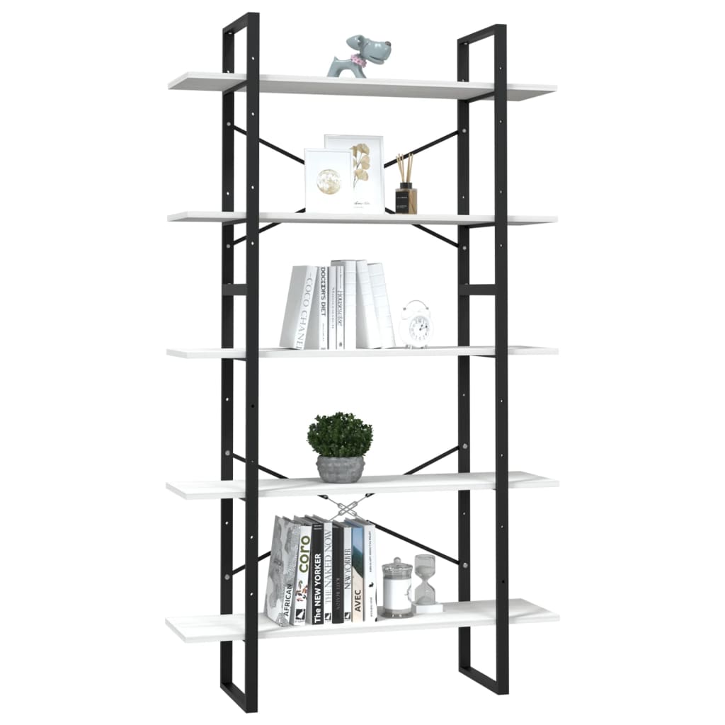 Bücherregal 5 Fächer 40x30x175 cm Massivholz Kiefer