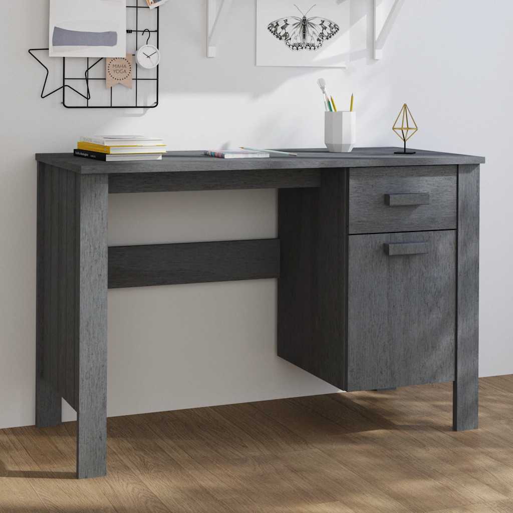 Schreibtisch HAMAR Honigbraun 113x50x75 cm Massivholz Kiefer