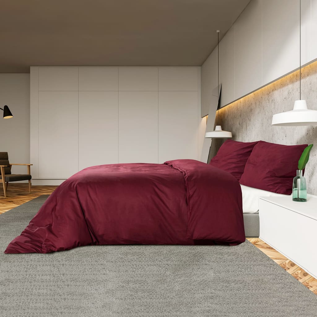 Bettwäsche-Set Anthrazit 140x200 cm Leichte Mikrofaser