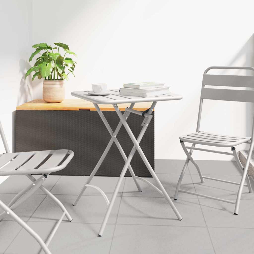 Bistrotisch Weiß 55 x 55 x 72,5 cm Pulverbeschichteter Stahl