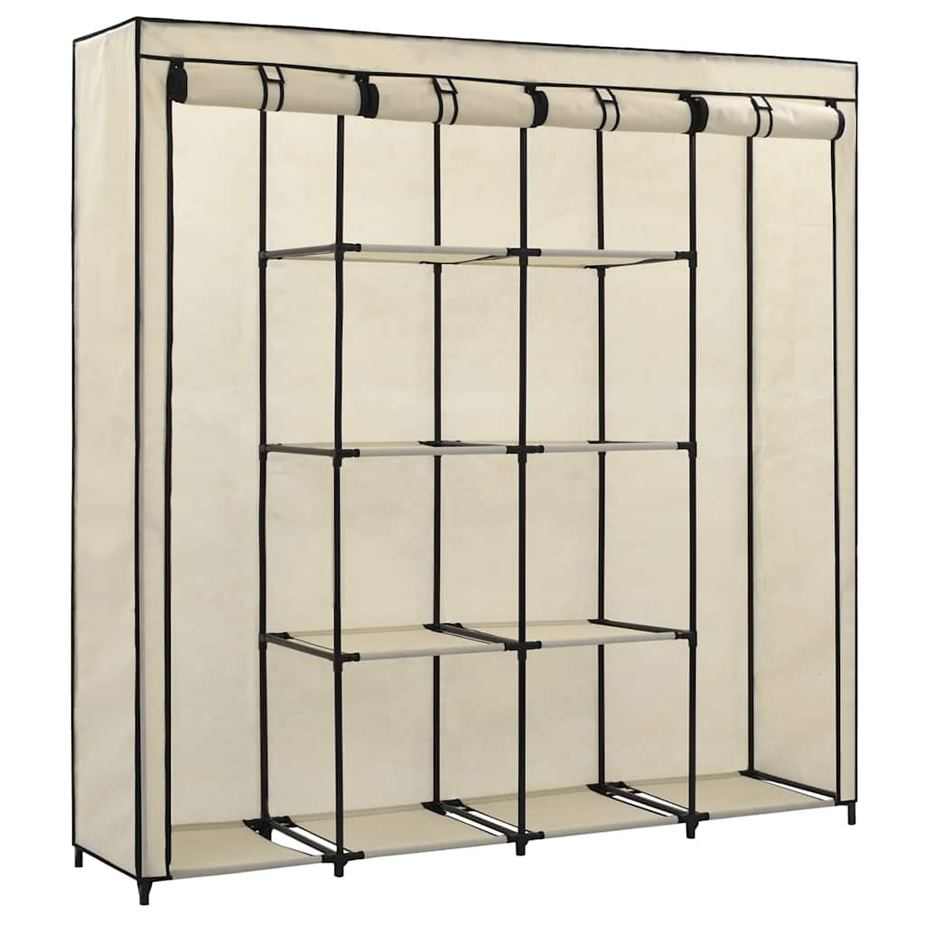 Kleiderschrank mit 4 Fächern Schwarz 175 x 45 x 170 cm