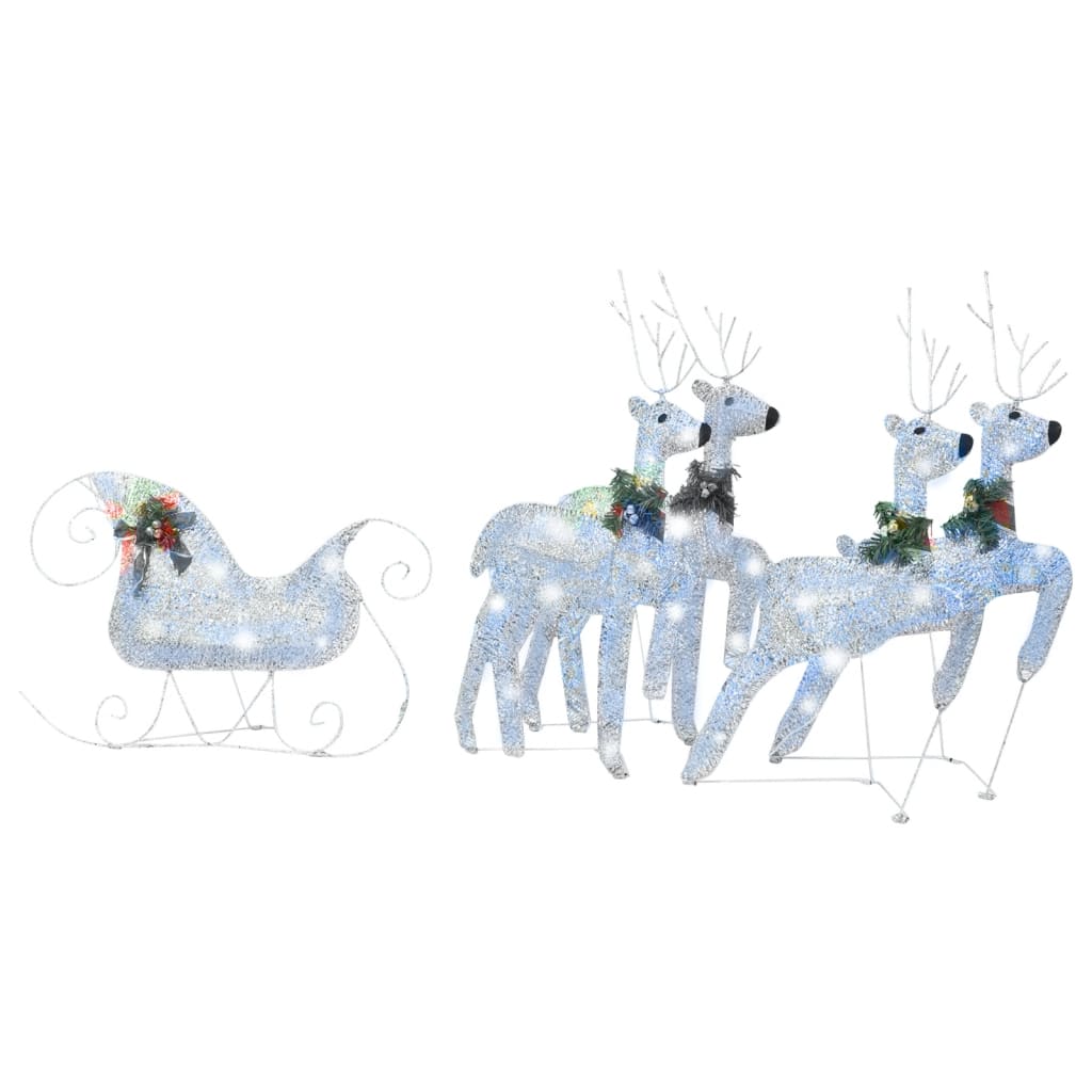 Weihnachtsdeko Rentier & Schlitten 60 LEDs Outdoor Golden
