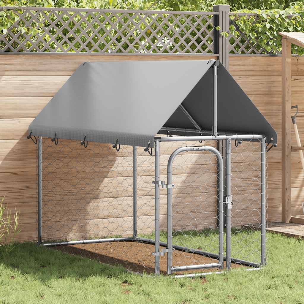 Outdoor-Hundezwinger mit Dach 400x200x150 cm