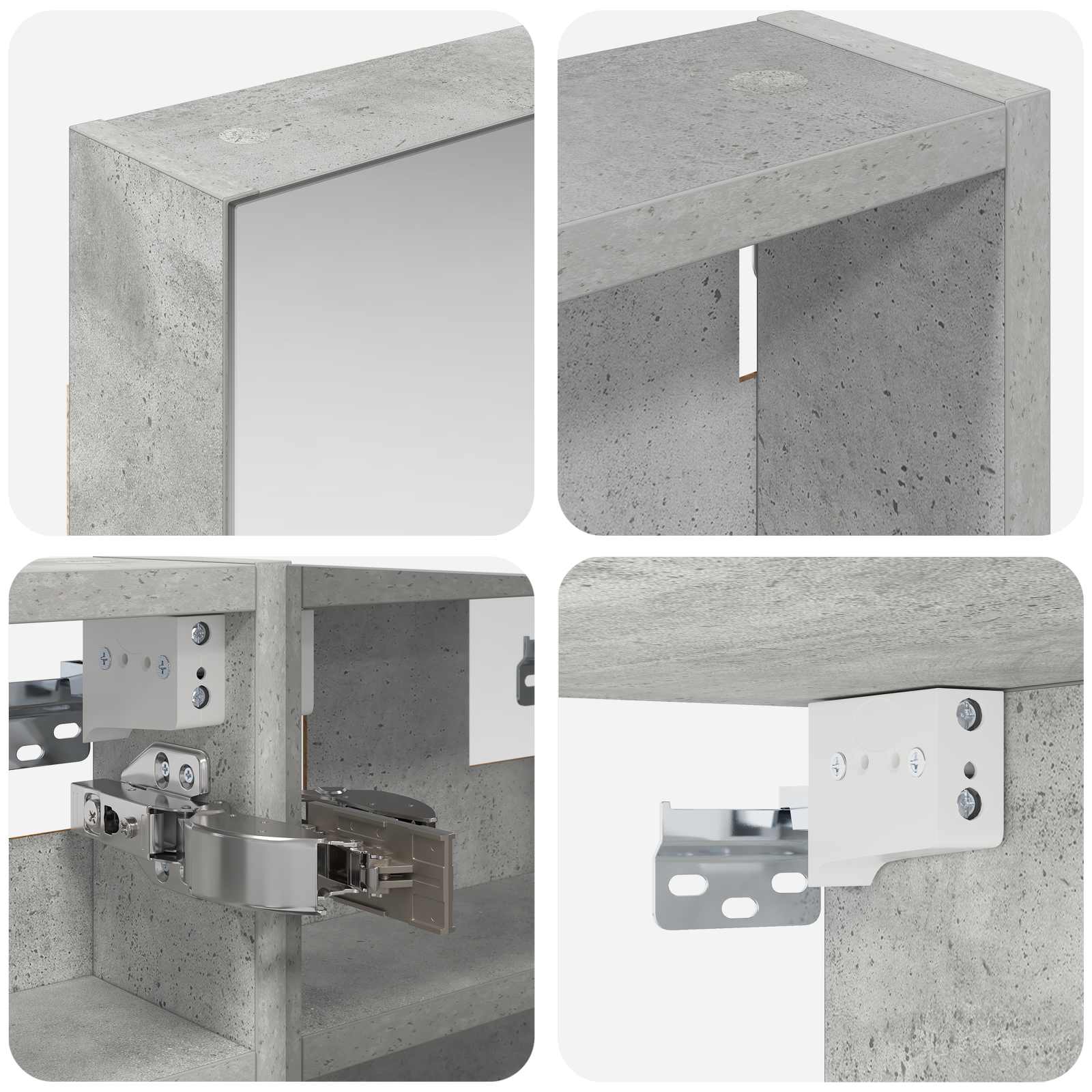 Badezimmerschrank-Set 3 pcs 80 x 10,5 x 50 cm Holzwerkstoff