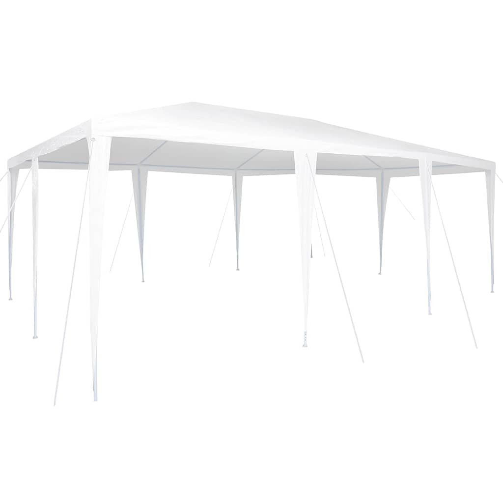 Party-Zelt Weiß 400 x 400 x 266 cm Polyethylen und Stahl