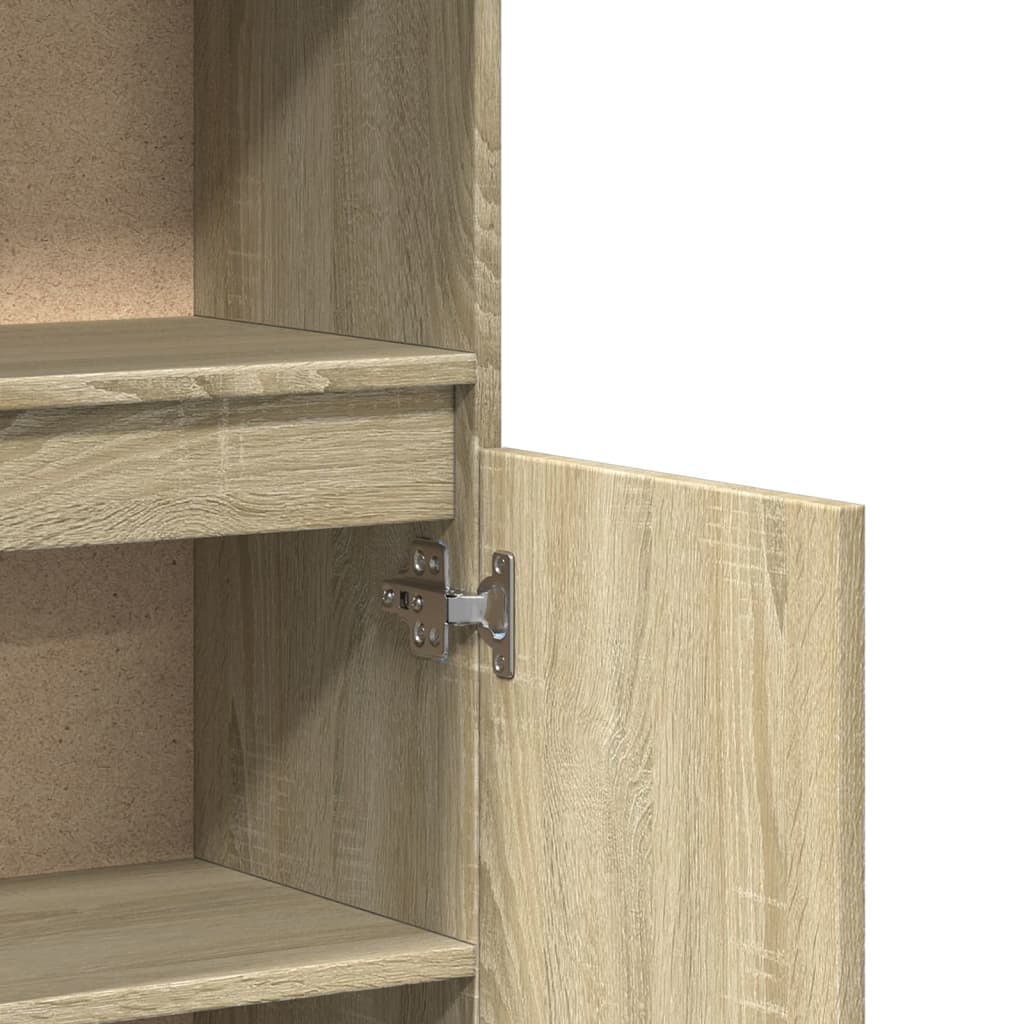 Badschrank Weiß 30x30x100 cm Holzwerkstoff